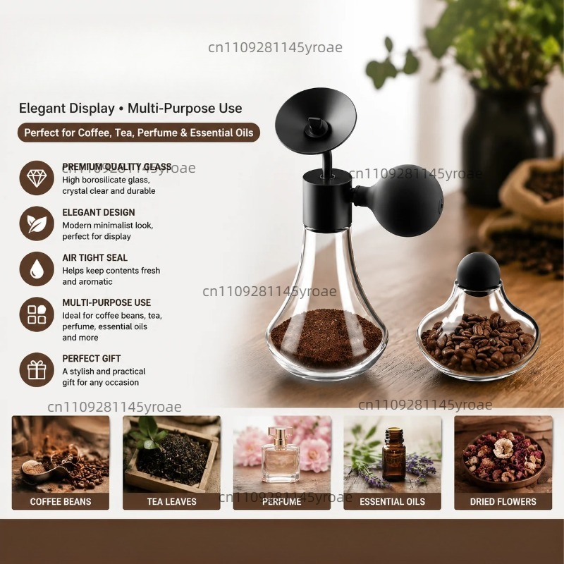 Coffee Bean - Bottiglia in vetro per campioni di