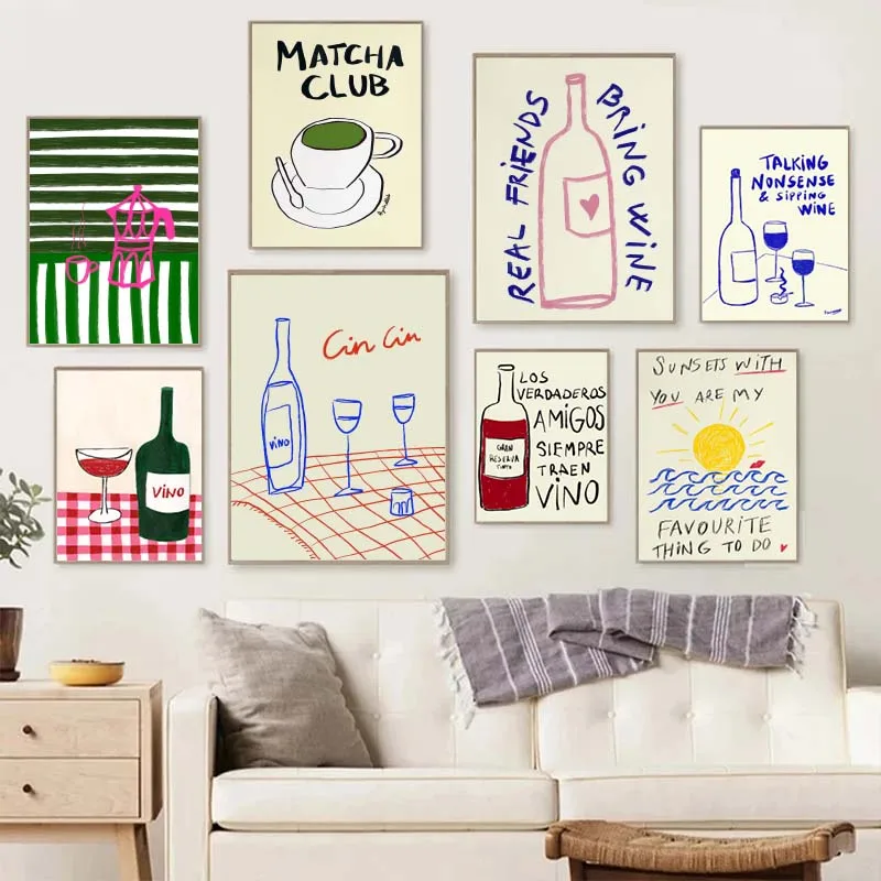 Draw Coffee And Tea - Disegni Colorati Arte Astratta Poster di