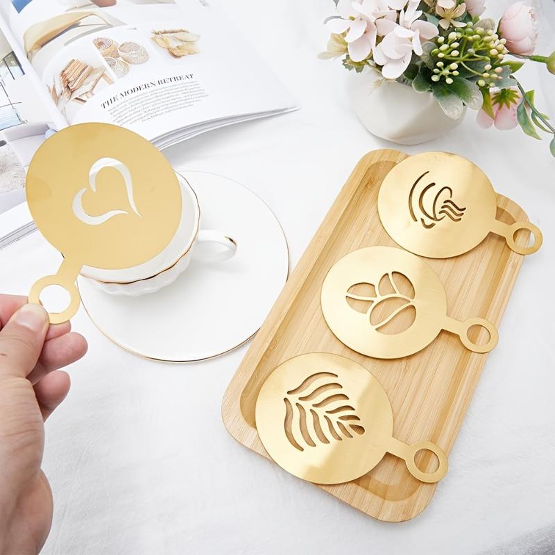 Coffee Stencil Art - Set di 4 Stencil Artistici a
