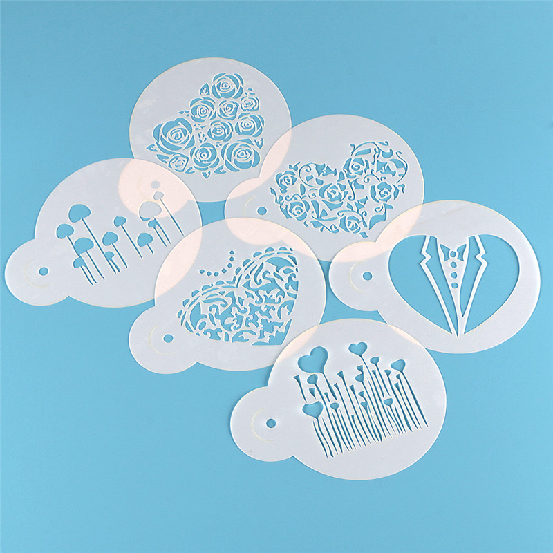 Coffee Stencil Art - Aomily 6 pz/set San Valentino FAI