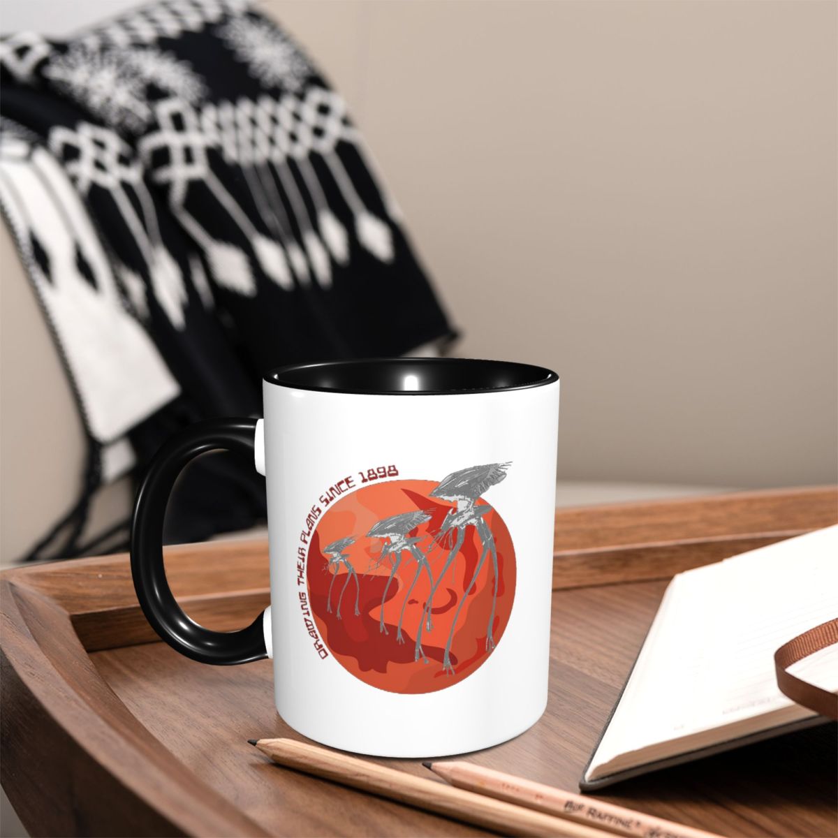 Draw Coffee And Tea - Tazza divertente in ceramica con disegno
