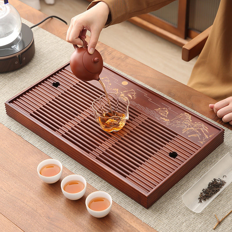 Bamboo Tea Tray - Vassoio da tè in bambù semplice