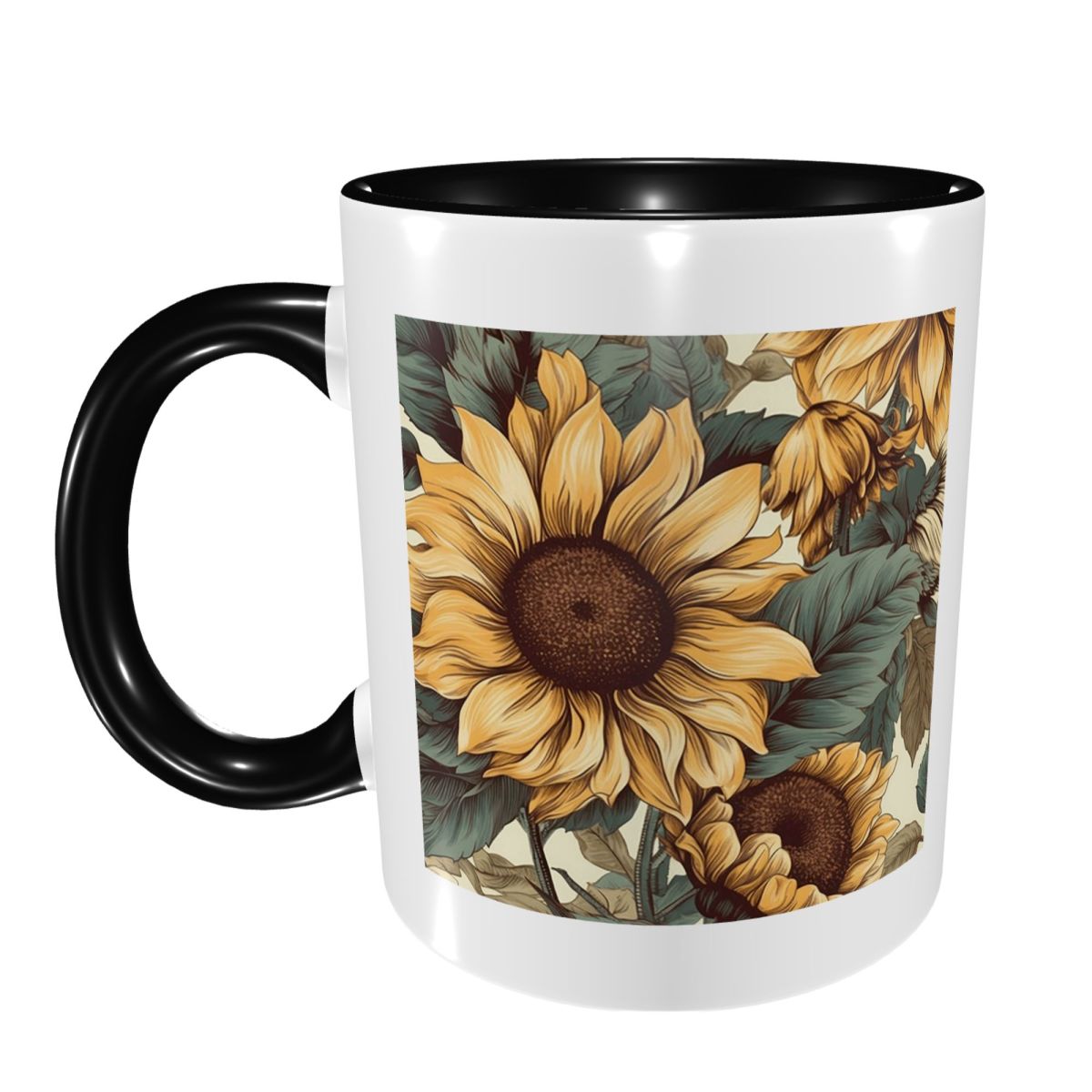 Draw Coffee And Tea - Tazza con Disegno Botanico Vintage di