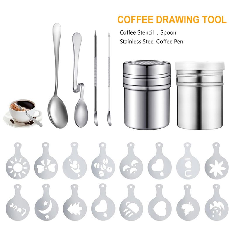 22 Pezzi Stencil Riutilizzabil - Coffee Stencil Art recensione e prezzo