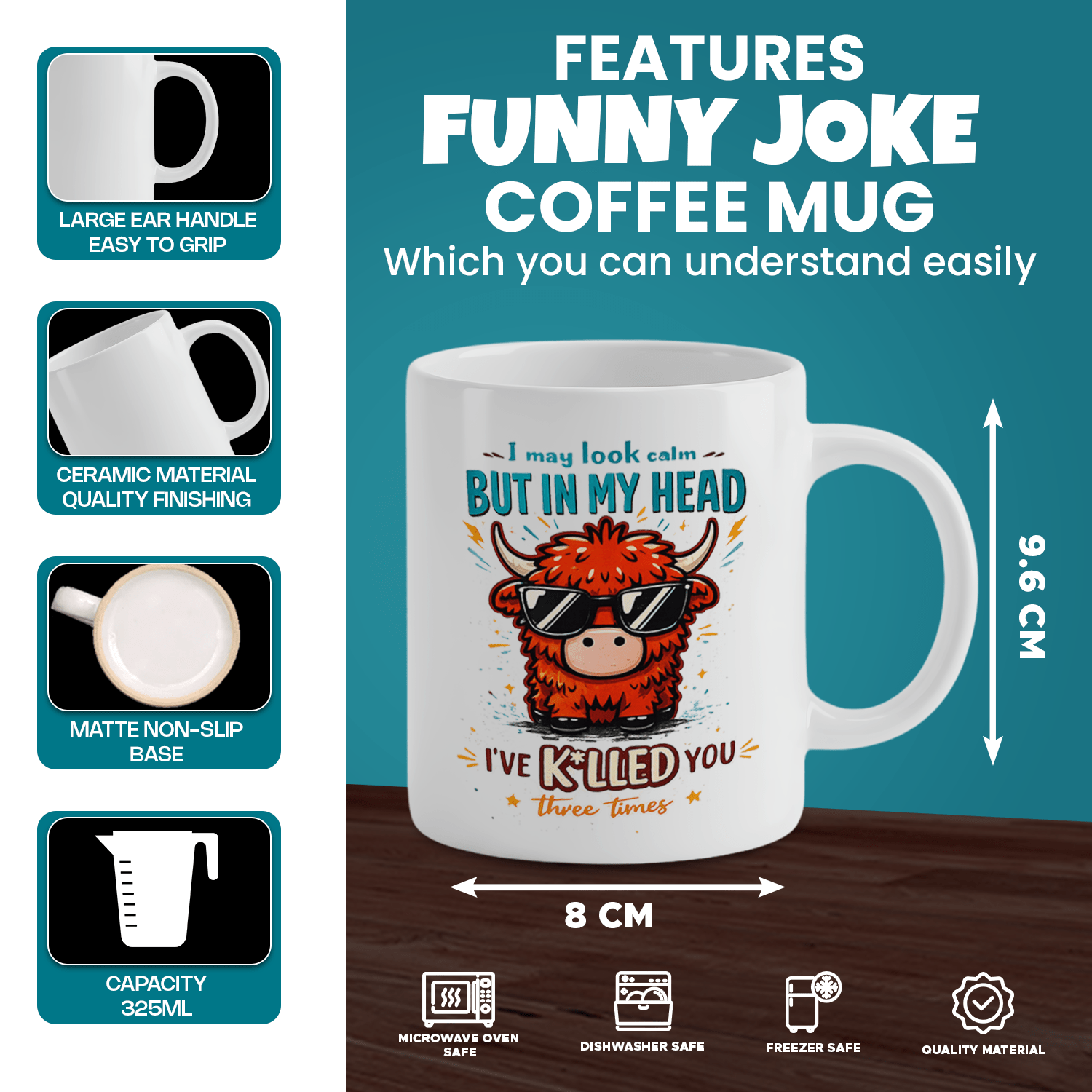 Tazza da Caffè con Frase Diver - Coffee Tea Quotes recensione e prezzo