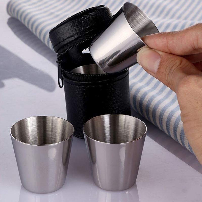 4/6 pezzi tazze in acciaio ino - Coffee Tea Games recensione e prezzo