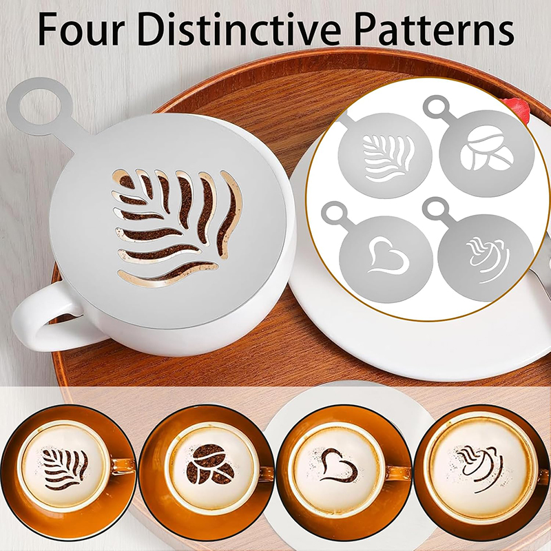 Set di 4 Stencil in Acciaio In - Coffee Stencil Art recensione e prezzo