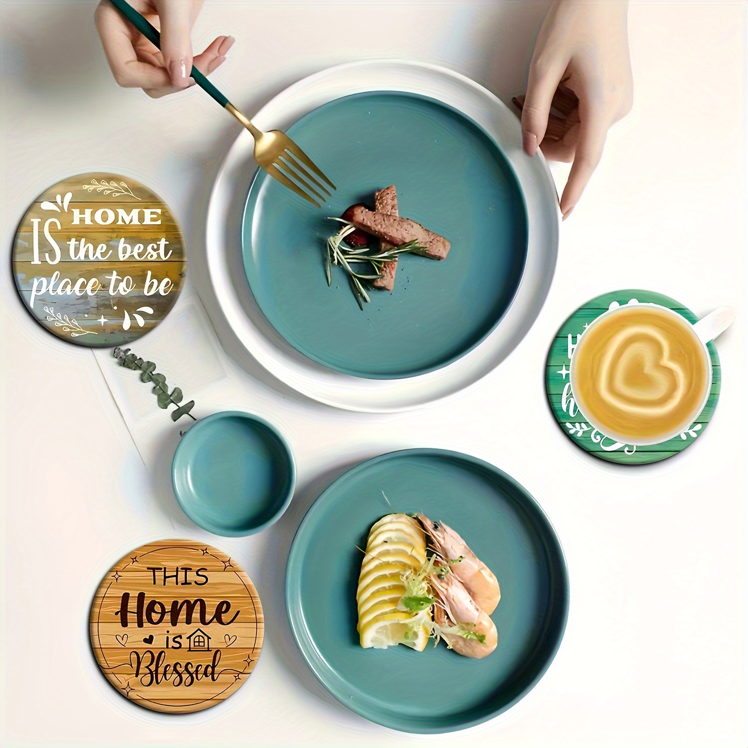 Sottobicchiere in Legno 2D Sti - Coffee Tea Quotes recensione e prezzo