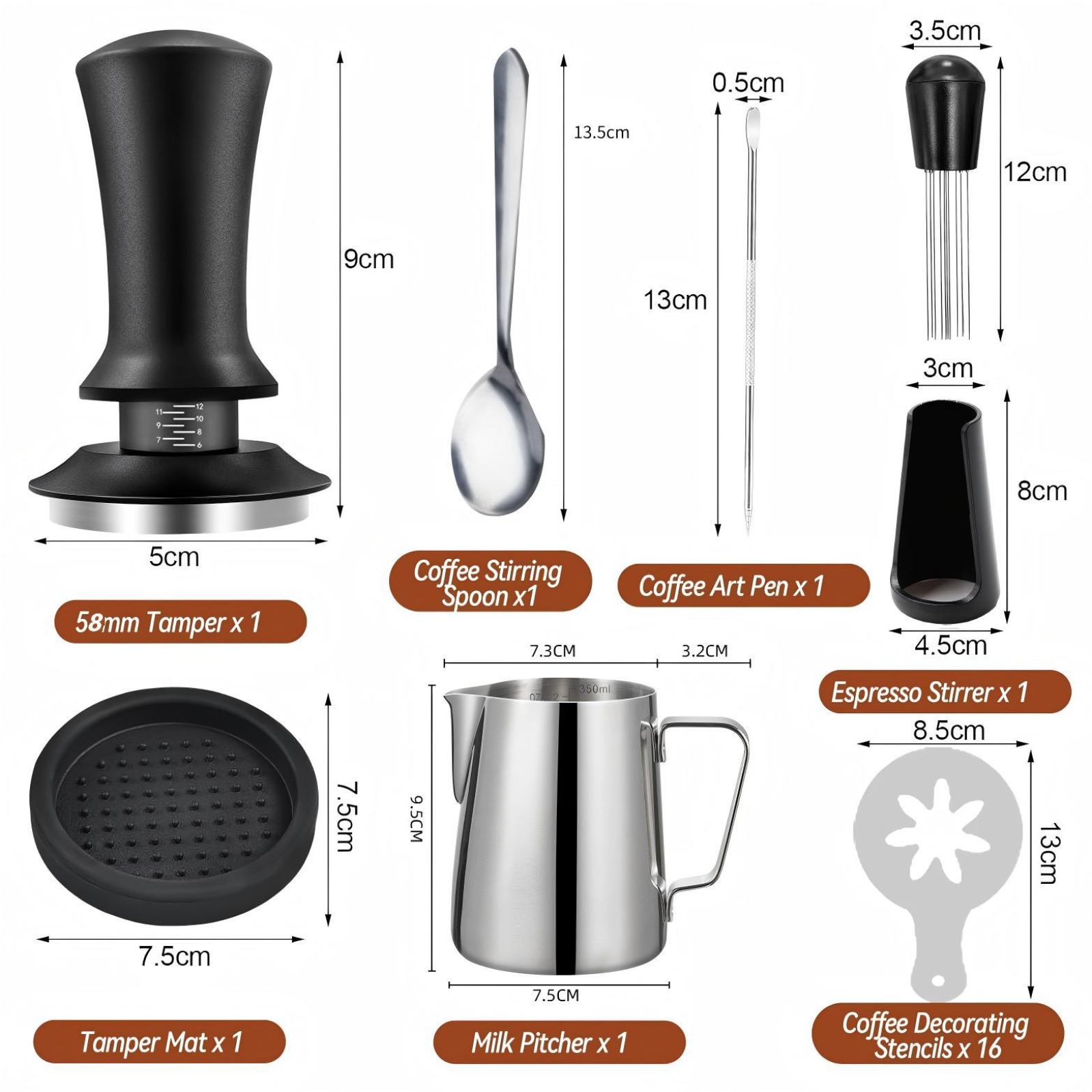 Set Pressino per Caffè da 51mm - Coffee Stencil Art recensione e prezzo