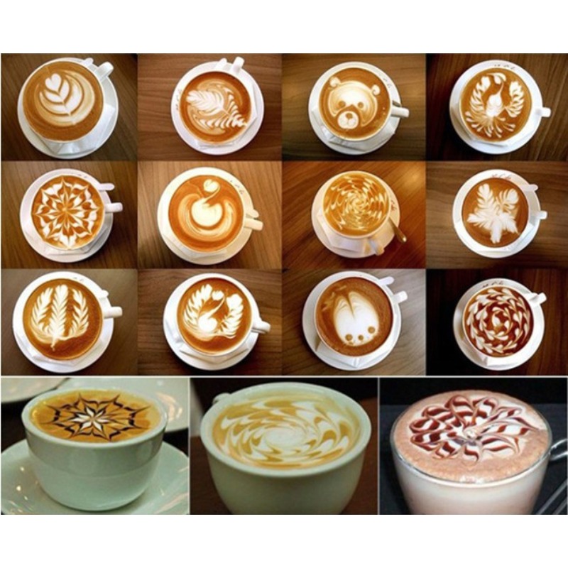 16 stencil per caffè, strument - Coffee Stencil Art recensione e prezzo
